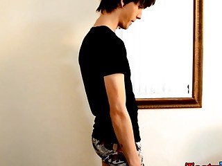 POV blowjob from twink taking on really big hard dick here